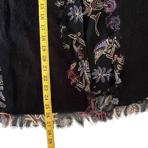 Vintage Chicos Womens Artsy Wool Cardigan Size 3 (XL)  Artsy Boho Dark Fairy - Picture 5 of 8